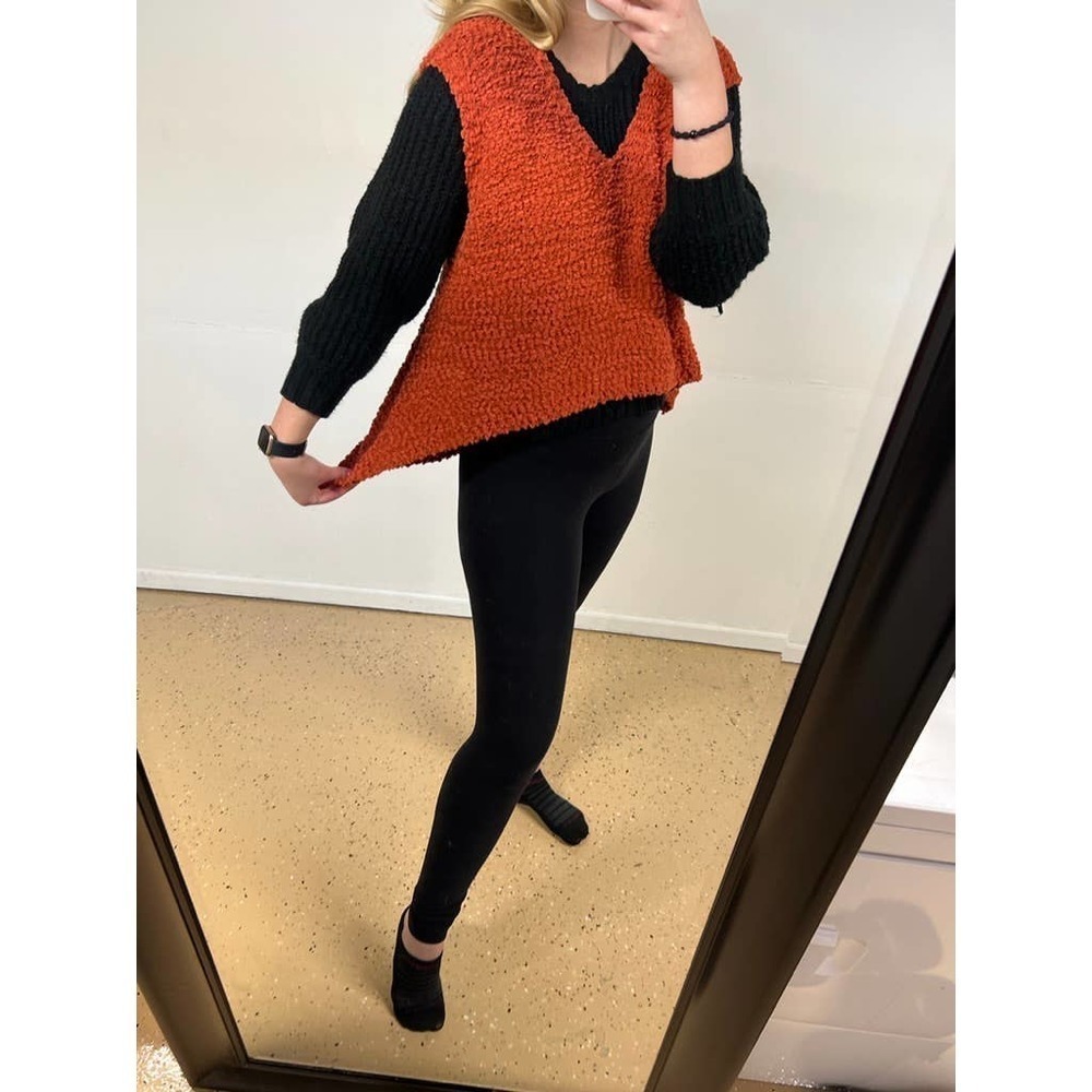Shein Rust Orange Sweater Vest